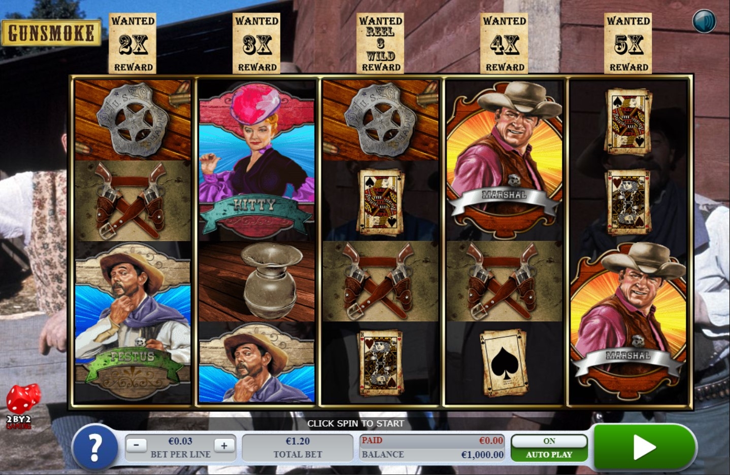 Gunsmoke Slot Gameplay