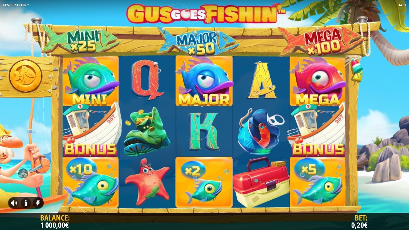 Gus Goes Fishin' Slot Gameplay