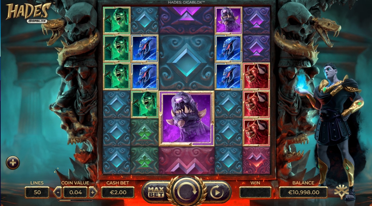 Hades Gigablox Slot Gameplay
