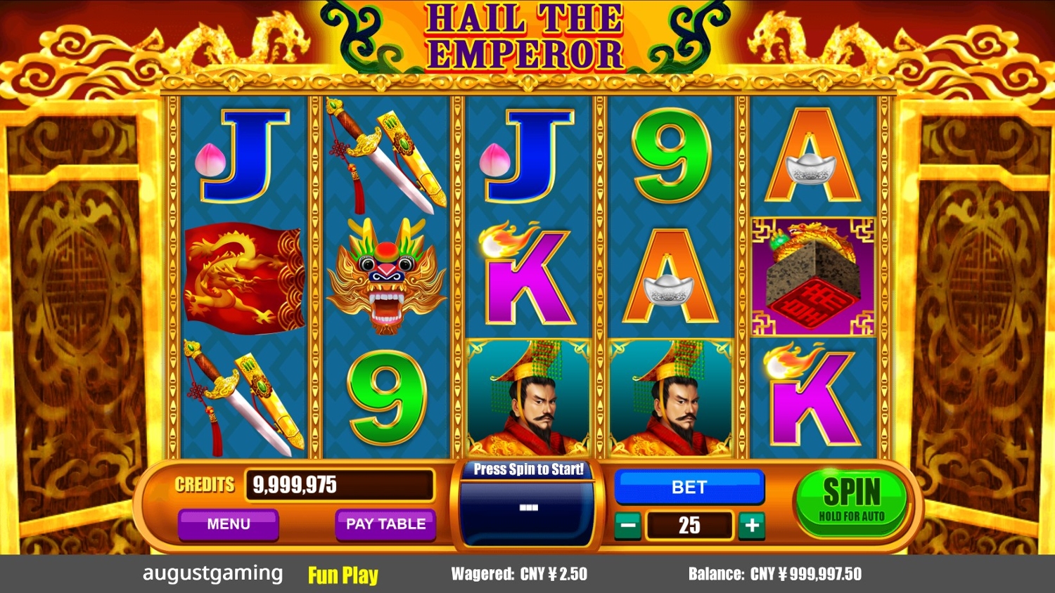Hail The Emperor Slot Gameplay
