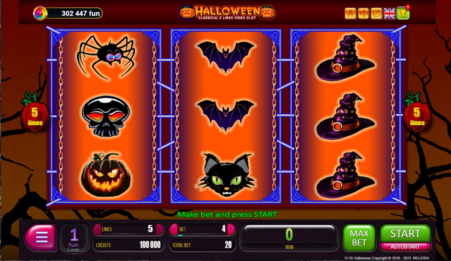 Halloween (Belatra) Slot Gameplay