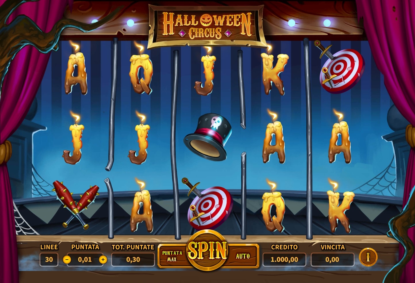 Halloween Circus Slot Gameplay