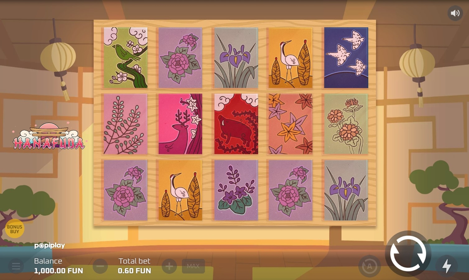 Hanafuda Slot Gameplay