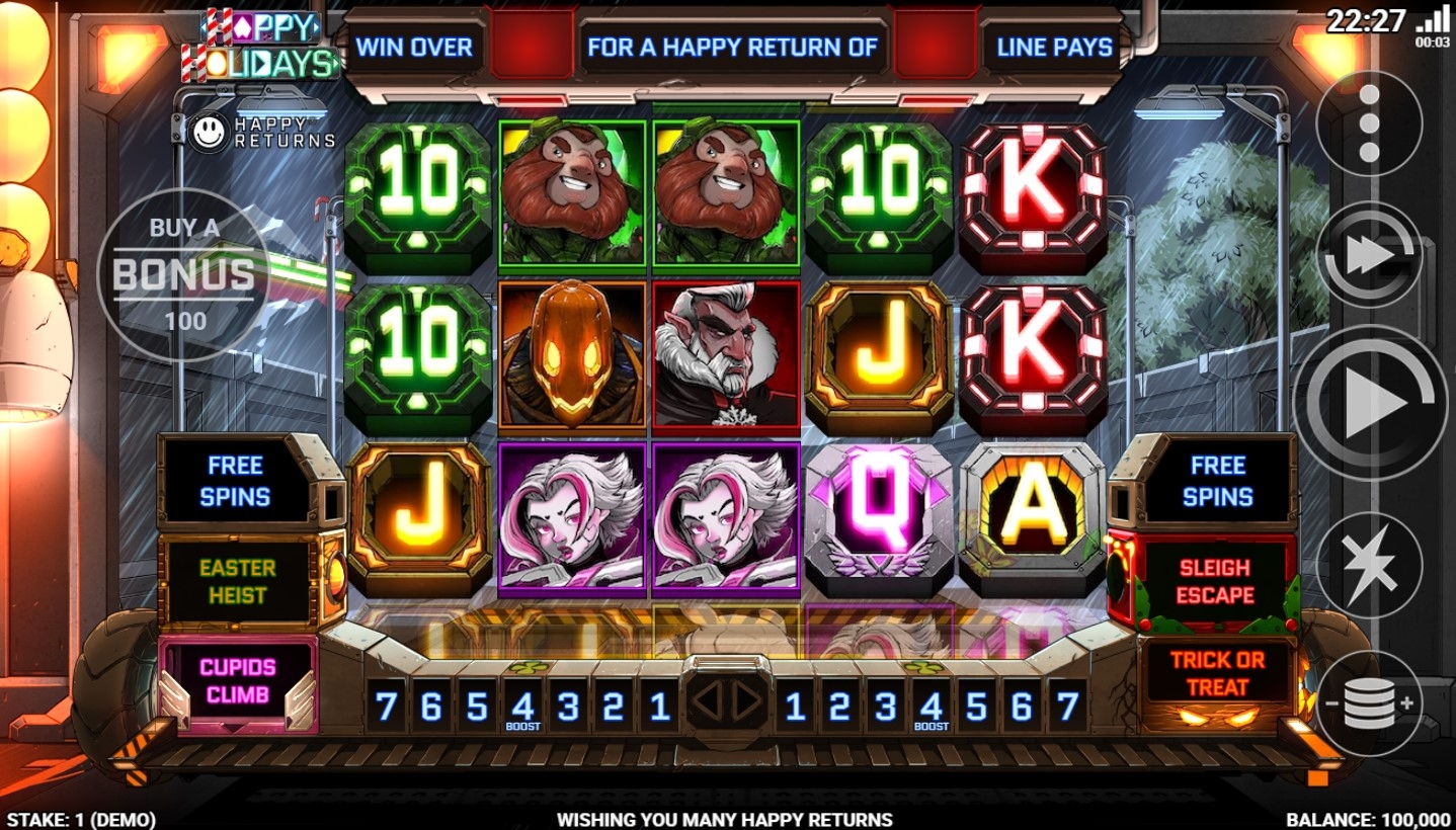 Happy Holidays with Happy Endings Reels Slot Gameplay