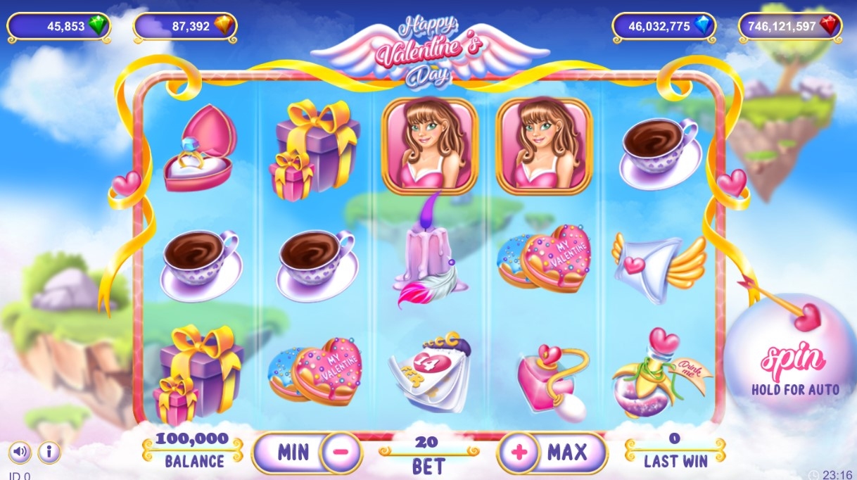 Happy Valentine's Day Slot Gameplay