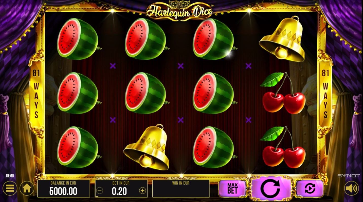Harlequin Dice Slot Gameplay