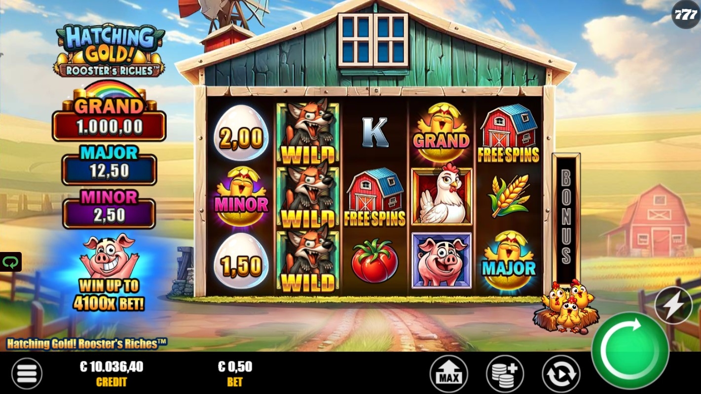Hatching Gold! Rooster's Riches Slot Gameplay