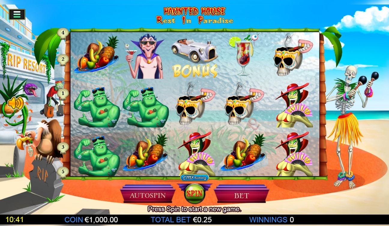 Haunted House Rest in Paradise Slot Gameplay