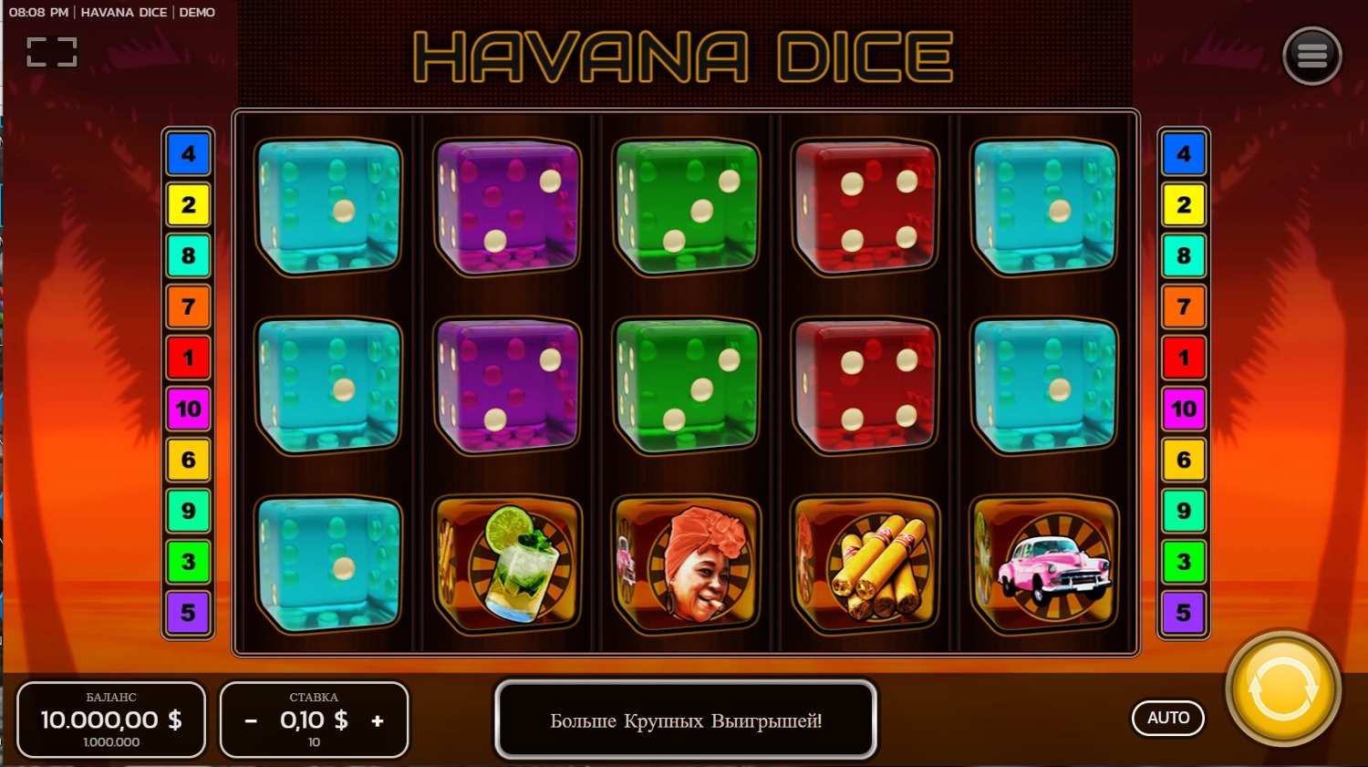 Havana Dice Slot Gameplay