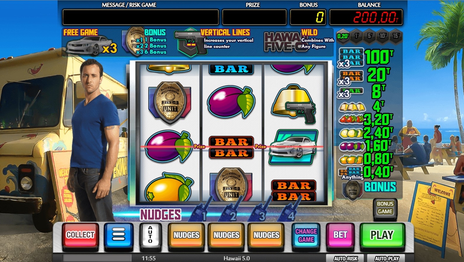 Hawaii Five-0 Slot Gameplay