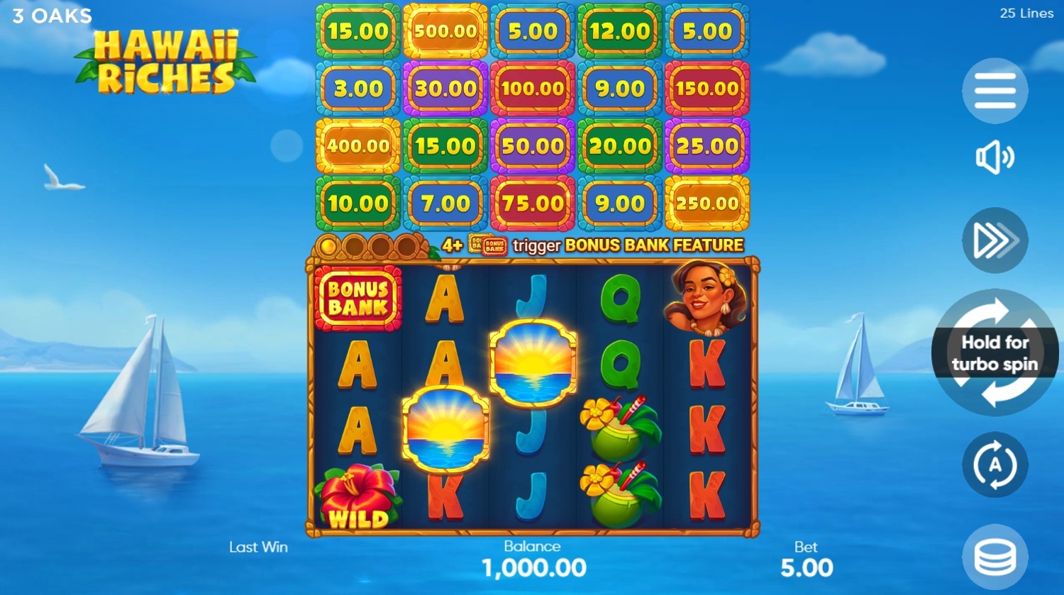 Hawaii Riches Slot Gameplay