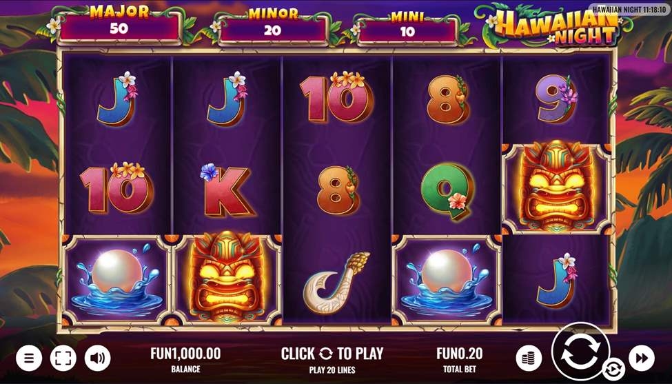 Hawaiian Night Slot Gameplay