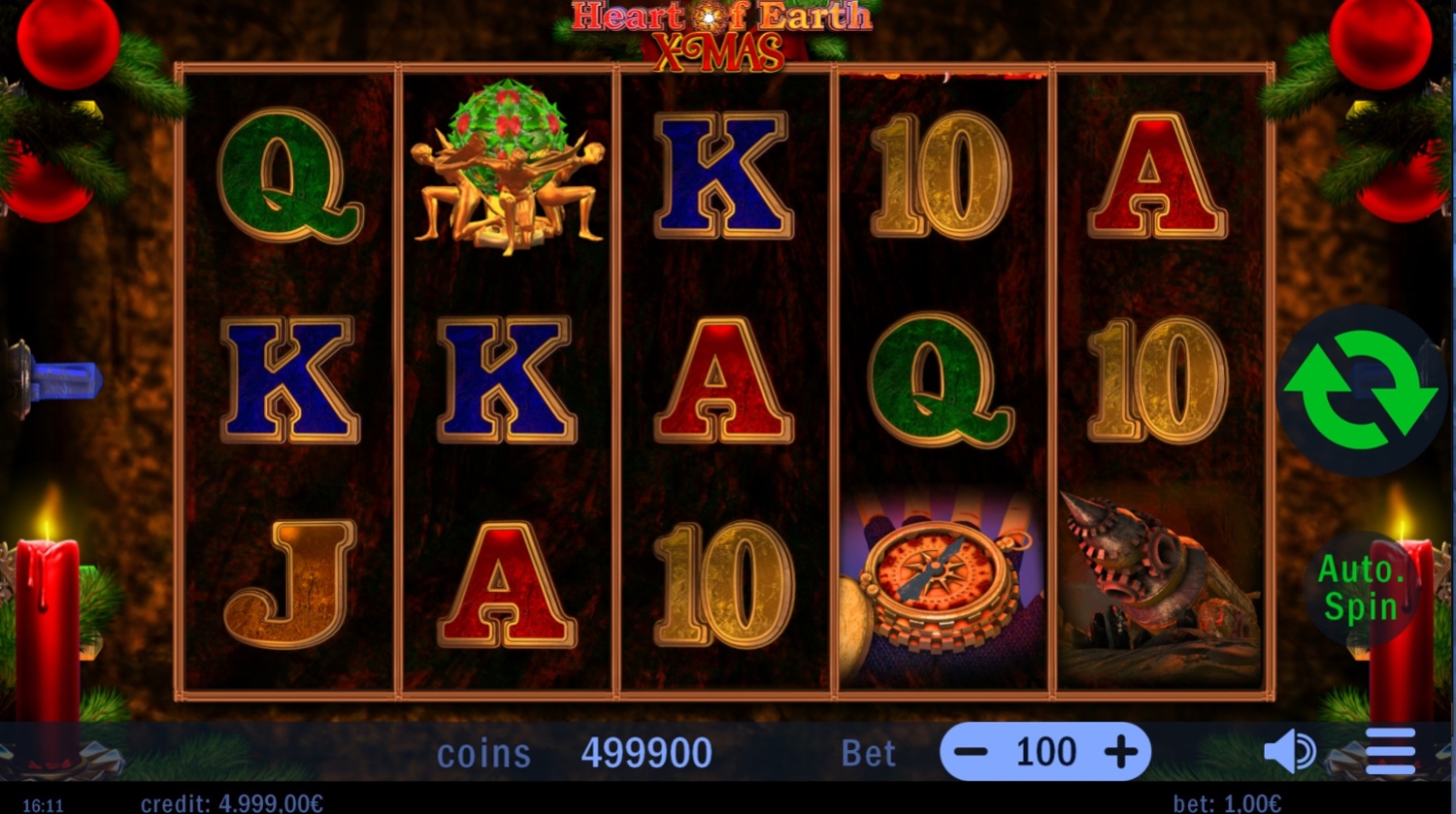 Heart of Earth Xmas Slot Gameplay