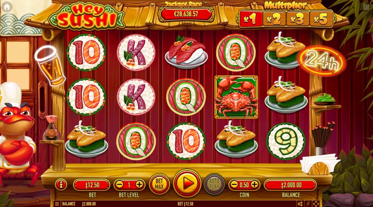 Hey Sushi Slot Gameplay