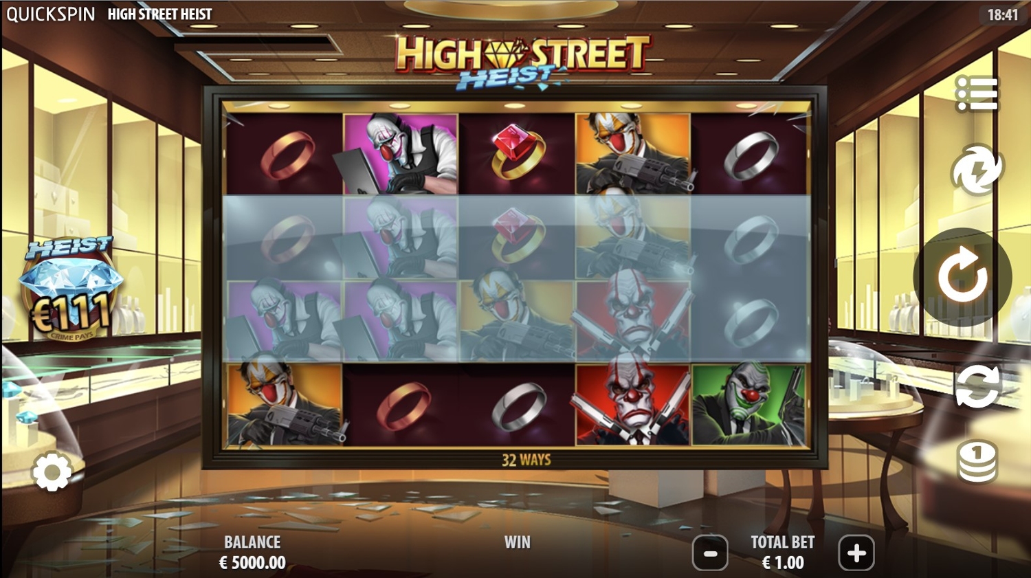 High Street Heist Slot Gameplay