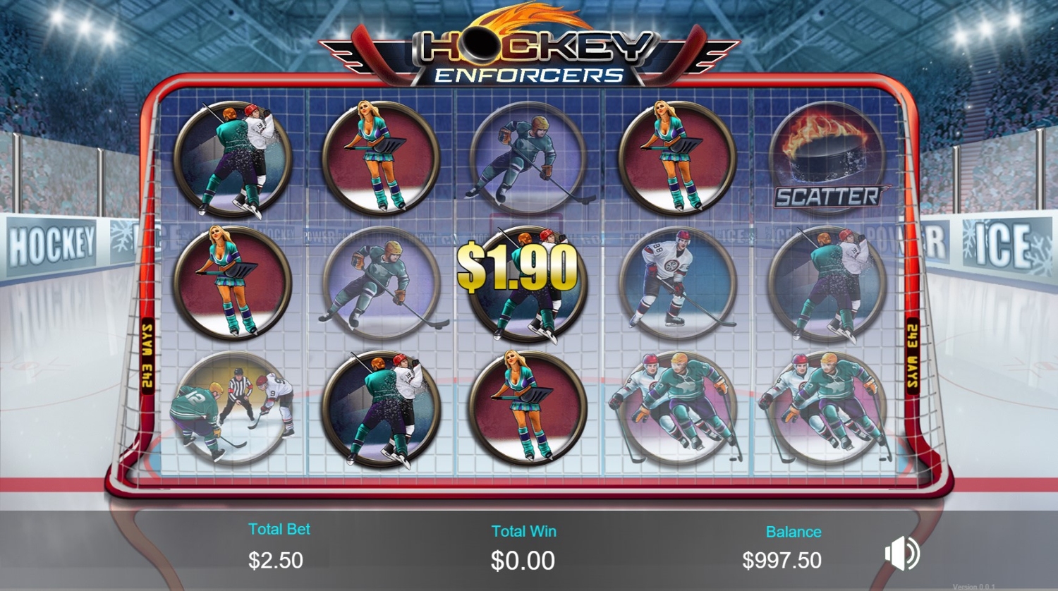 Hockey Enforcers Slot Gameplay