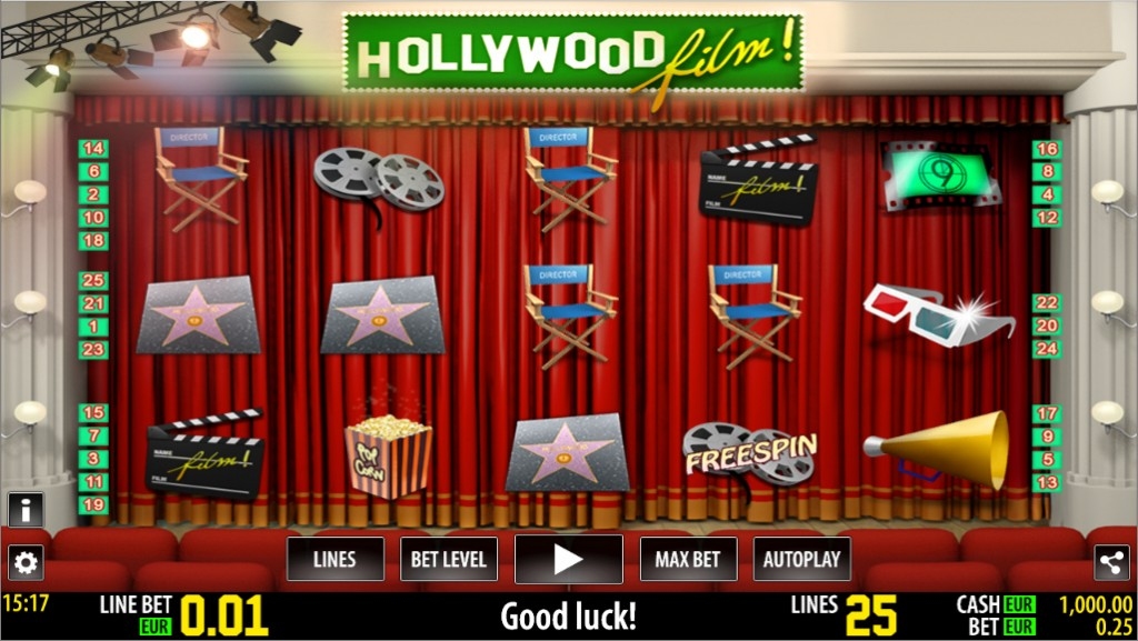 Hollywood Film Slot Gameplay