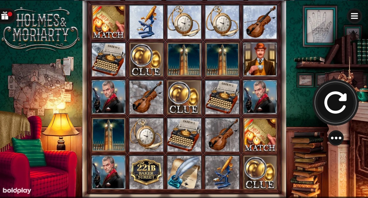 Holmes and Moriarty Slot Gameplay