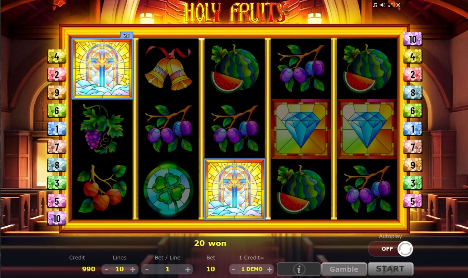 Holy Fruits Slot Gameplay