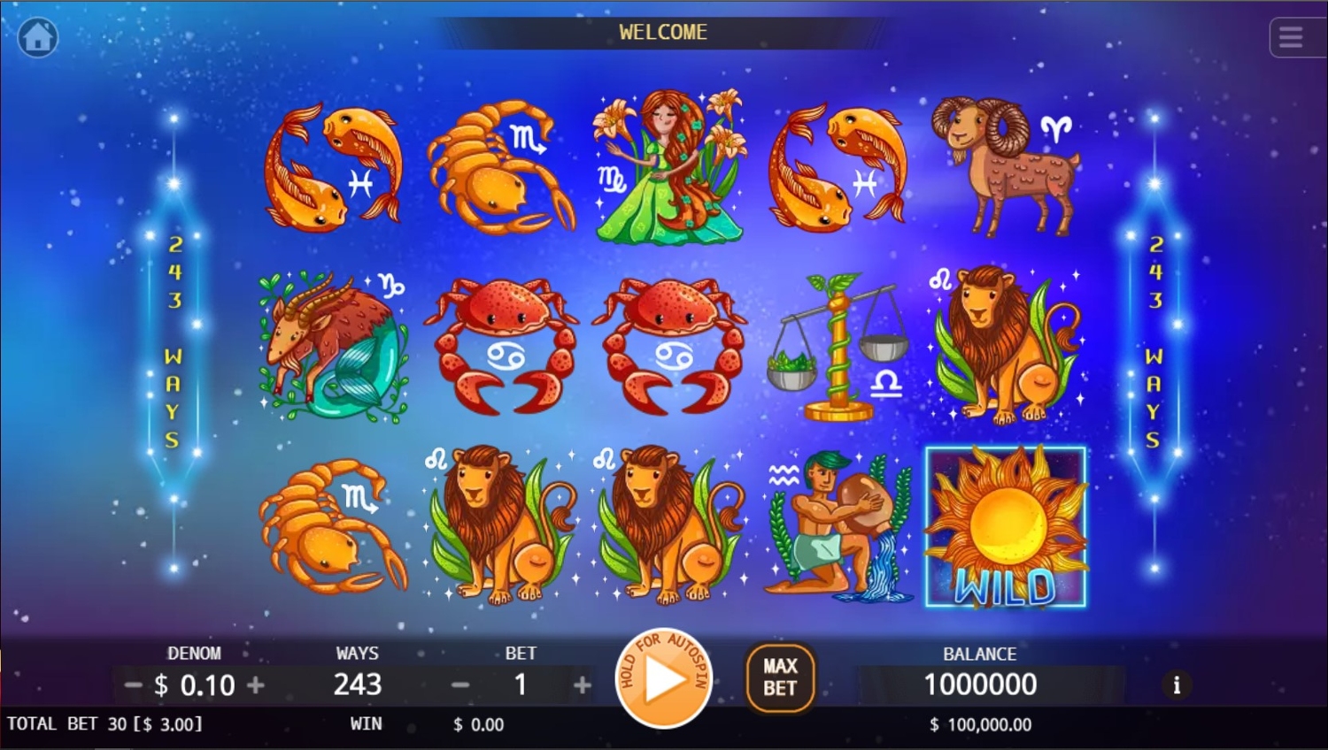 Horoscope Slot Gameplay