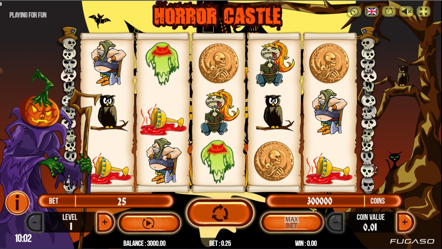 Horror Castle Slot Gameplay