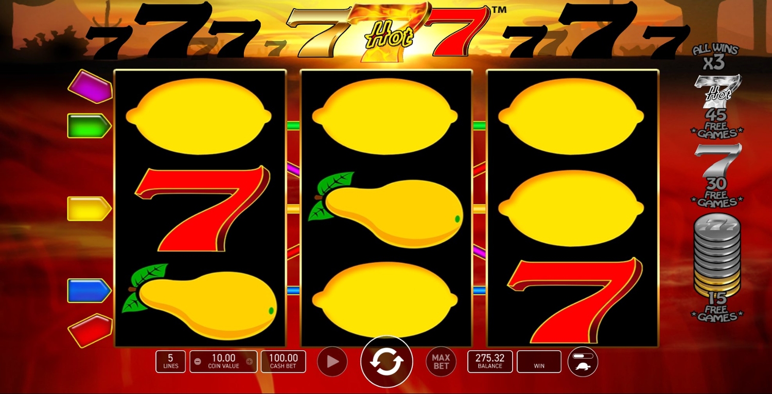 Hot 777 Slot Gameplay
