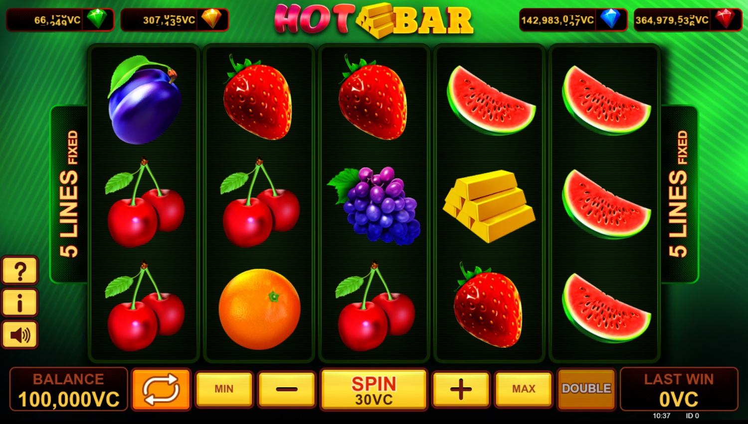 Hot Bar Slot Gameplay