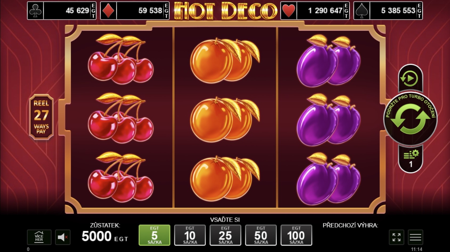 Hot Deco Slot Gameplay