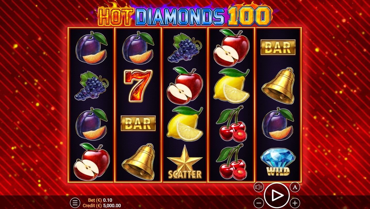 Hot Diamonds 100 Slot Gameplay