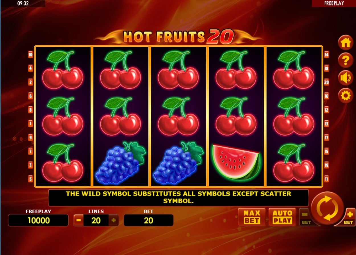 Hot Fruits 20 Slot Gameplay