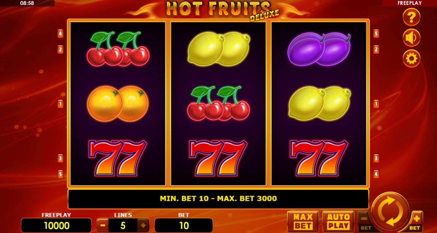 Hot Fruits Deluxe Slot Gameplay