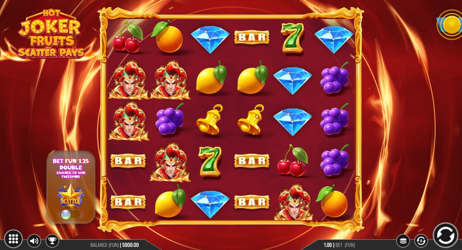 Hot Joker Fruits Scatter Pays Slot Gameplay