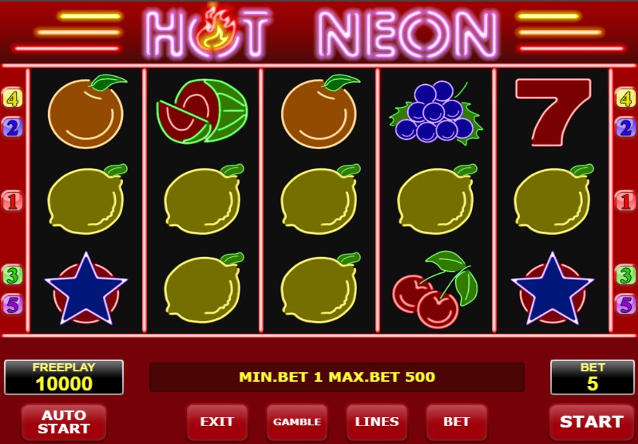 Hot Neon Slot Gameplay