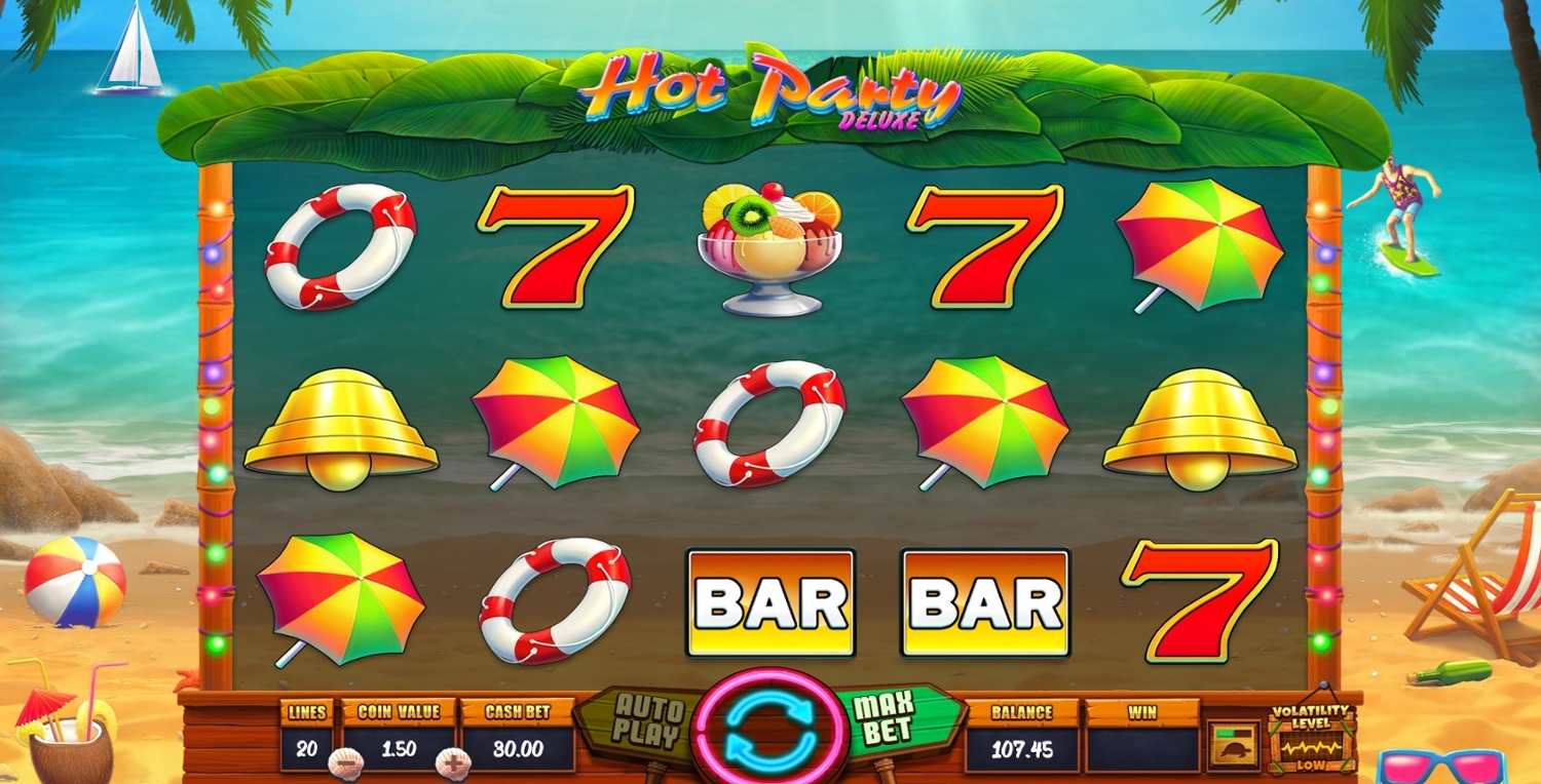 Hot Party Deluxe Slot Gameplay