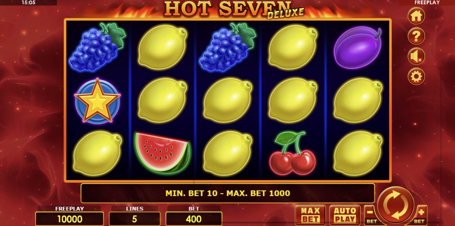 Hot Seven Deluxe Slot Gameplay