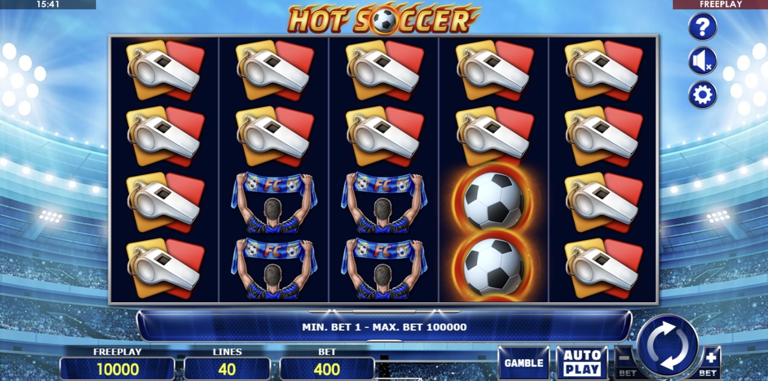Hot Soccer Slot Gameplay