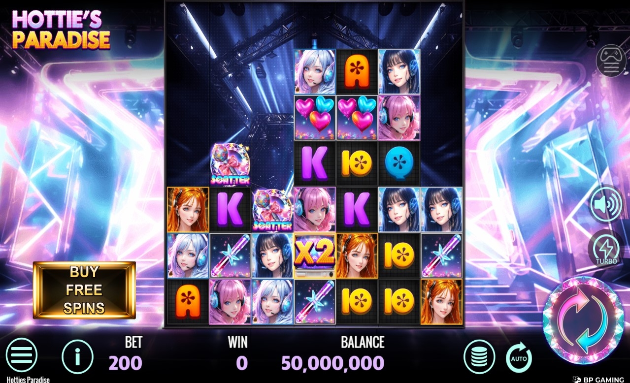Hottie's Paradise Slot Gameplay