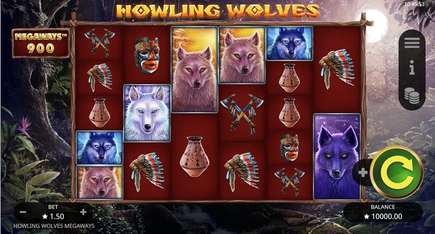 Howling Wolves Megaways Slot Gameplay