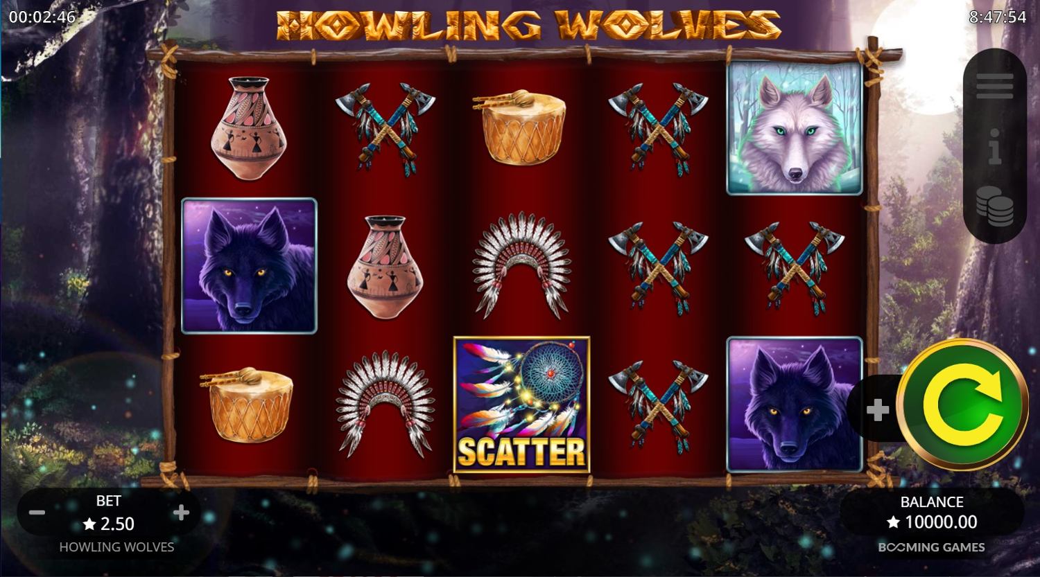 Howling Wolves Slot Gameplay