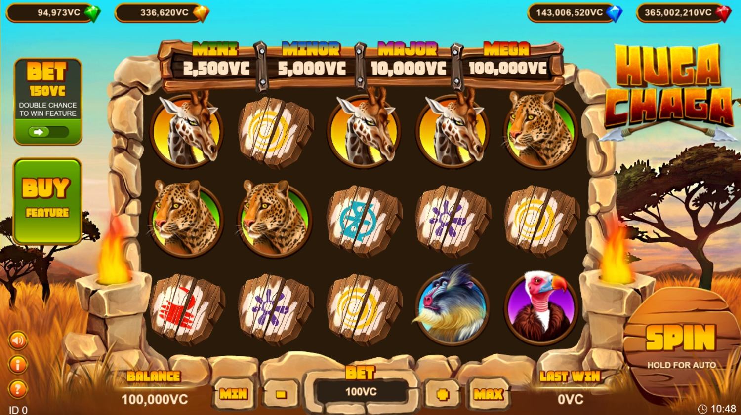 Huga Chaga Slot Gameplay