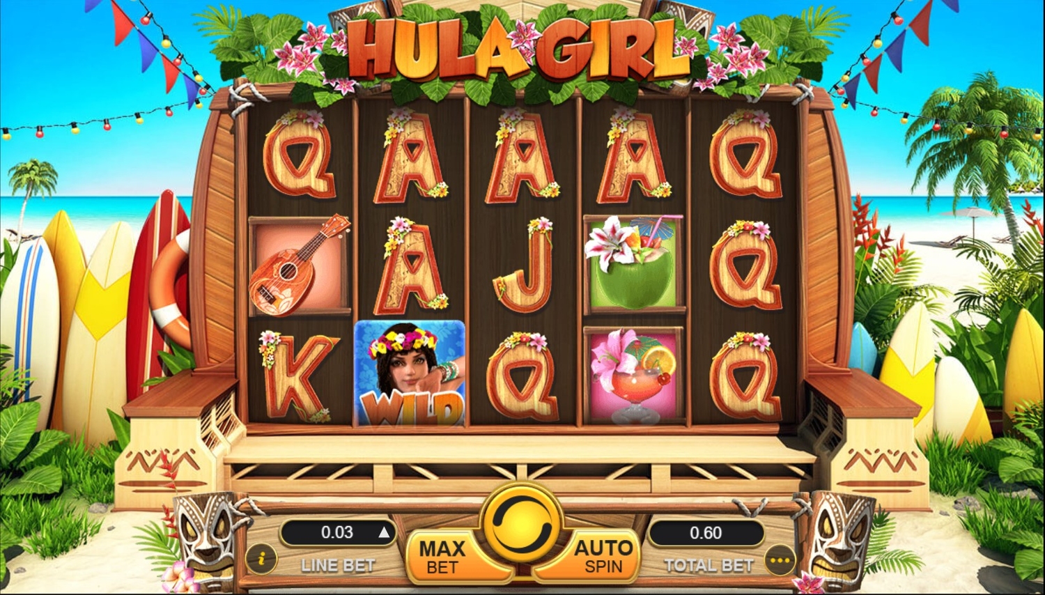 Hula Girl Slot Gameplay