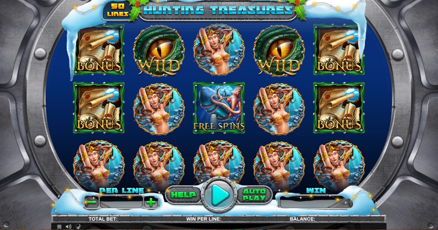 Hunting Treasures Christmas Edition Slot Gameplay
