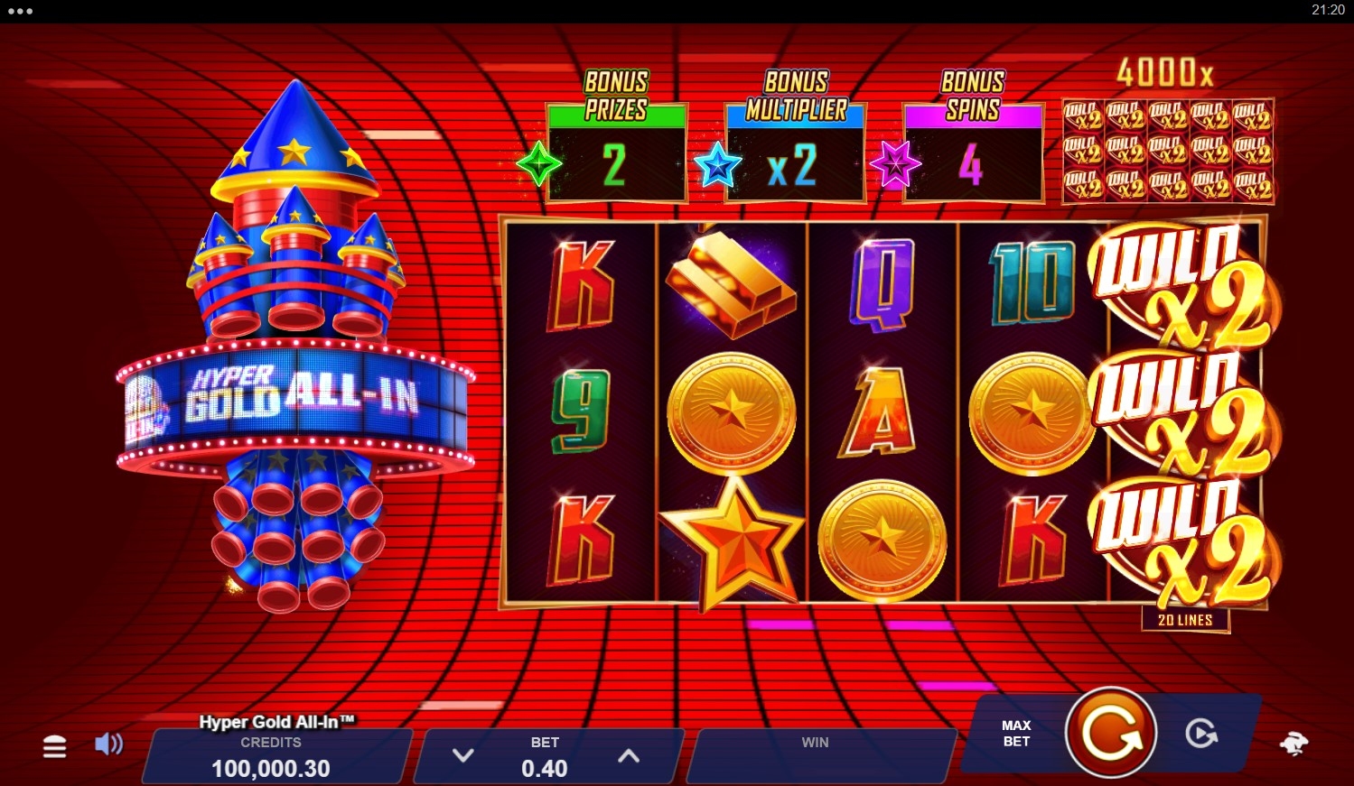 Hyper Gold All In Slot Gameplay