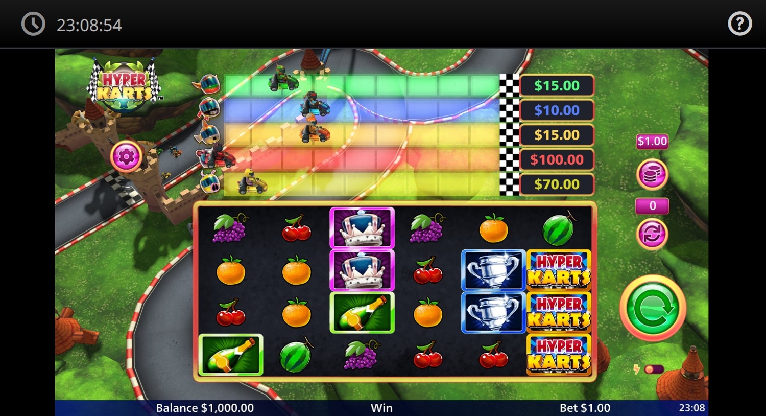 Hyper Karts Slot Gameplay