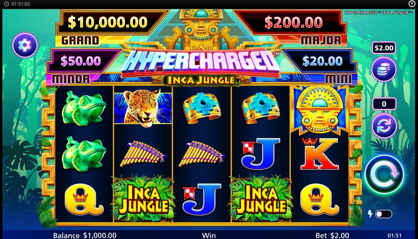 Hypercharged Inca Jungle Slot Gameplay