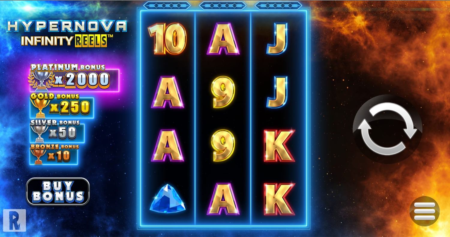 Hypernova Infinity Reels Slot Gameplay