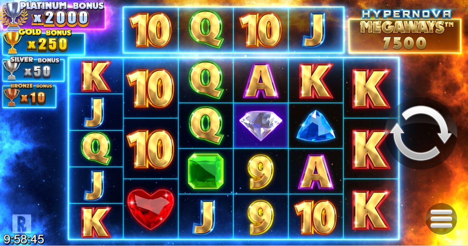 Hypernova Megaways Slot Gameplay