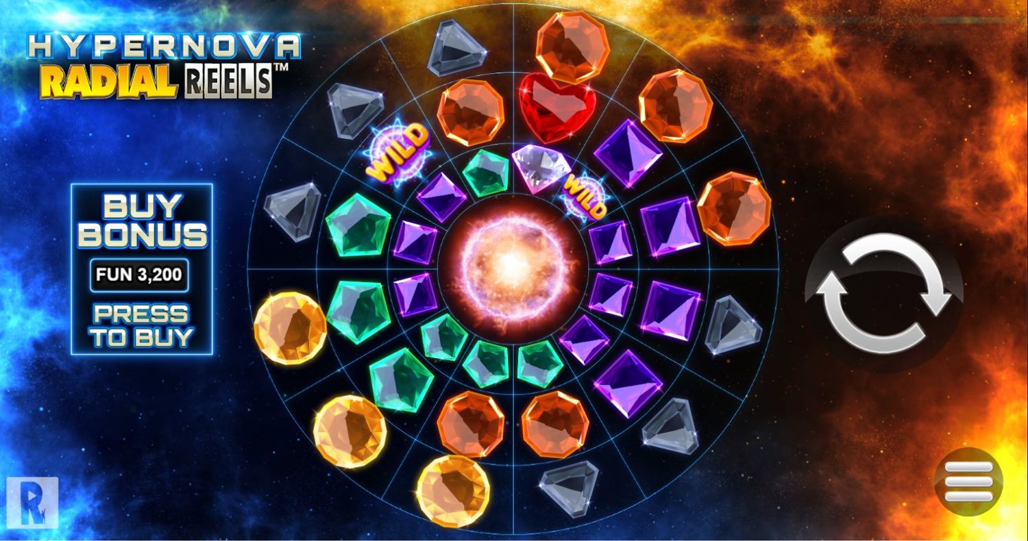 Hypernova Radial Reels Slot Gameplay
