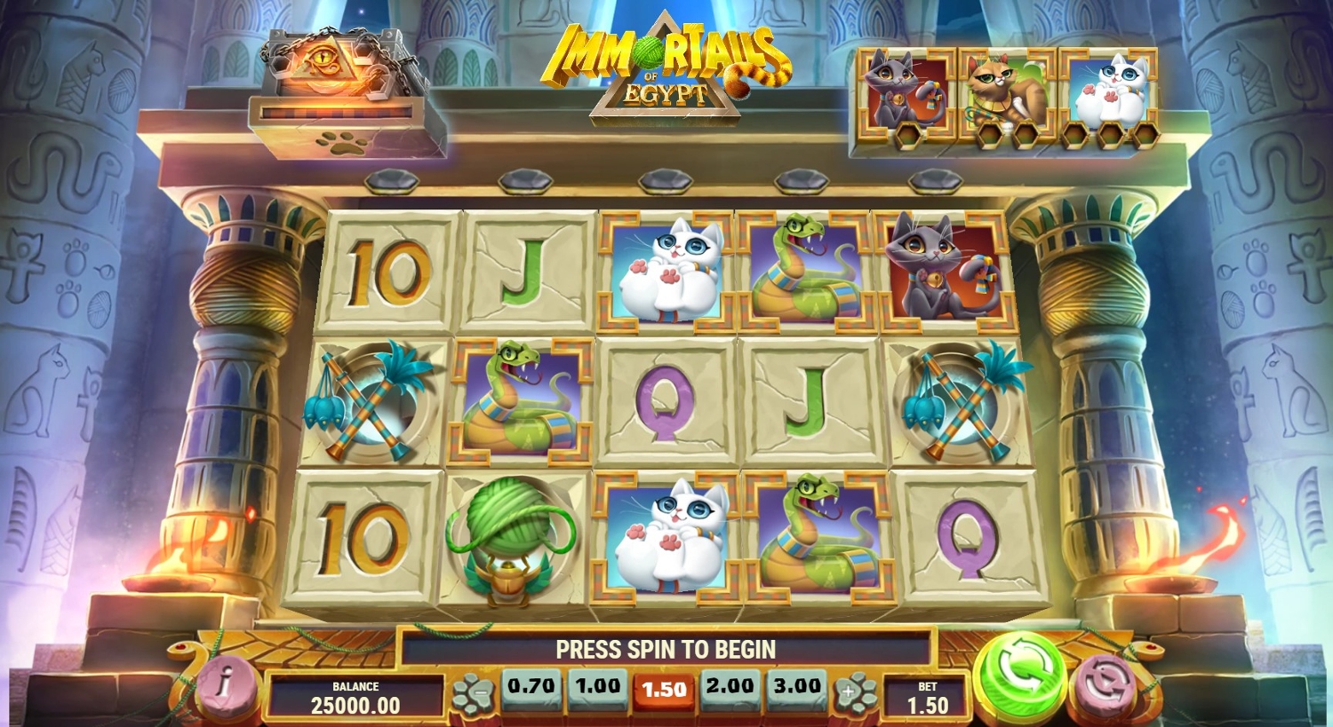 Immortails of Egypt Slot Gameplay