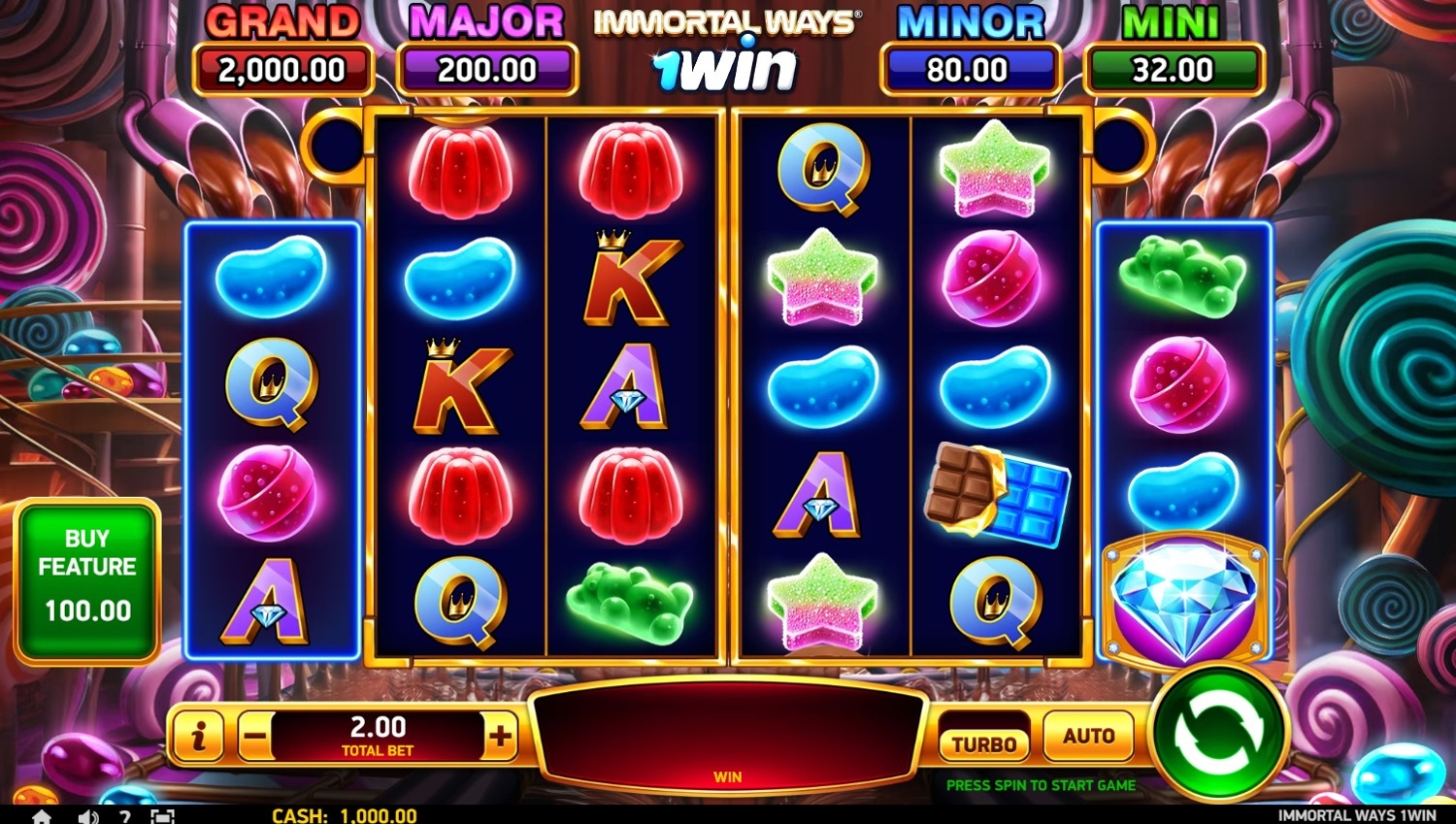 Immortl Ways 1Win Slot Gameplay